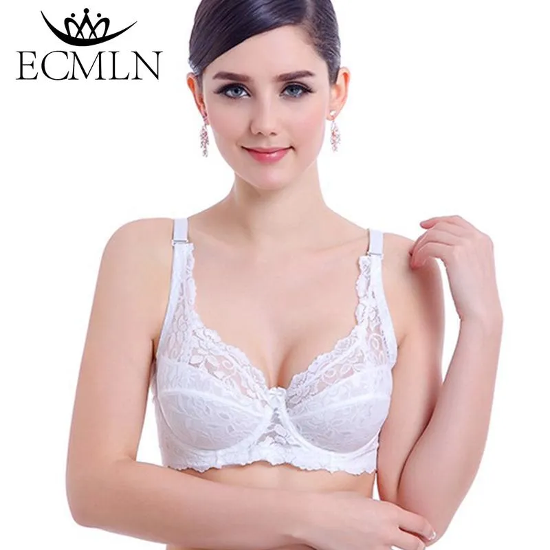 Womens Sexy Push Up Deep V Ultrathin Underwire Padded Cotton Lace Brassiere Bra